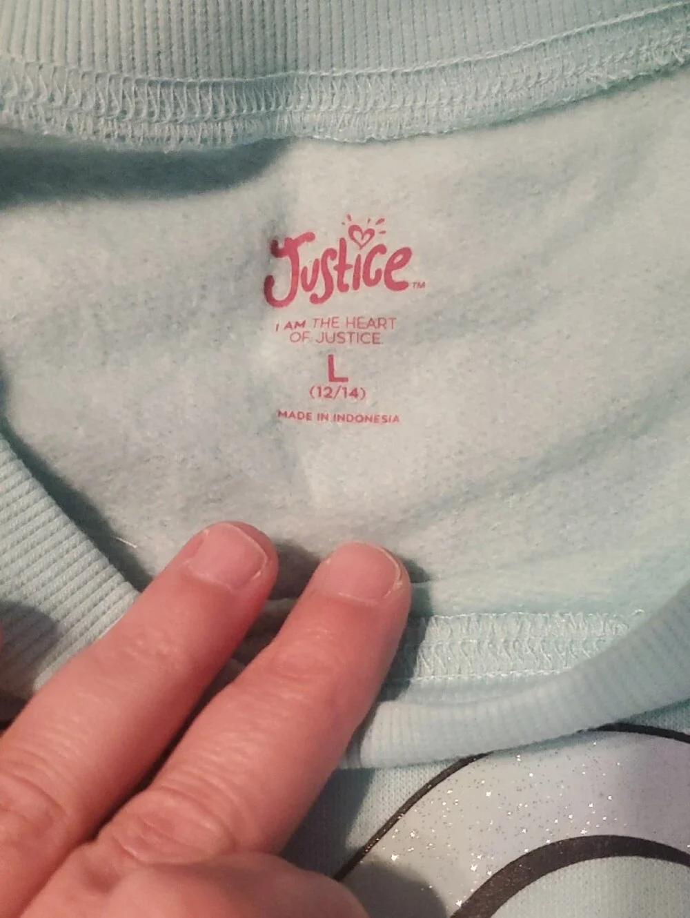 Justice Mint Green Graphic Crewneck Sweatshirt